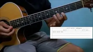 Canoeiro aula (tablatura) solo violão