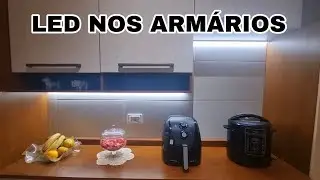 COLOQUEI FITA DE LED NO MEU ARMÁRIO DE COZINHA | ME AJUDEM A DECIDIR!