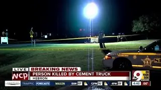 Person struck and killed by cement truck near Hebron Amazon facility, police say