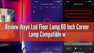 Review ibaye Led Floor Lamp,60 Inch Corner Lamp Compatible with Alexa and Google Assistant,4 Segment