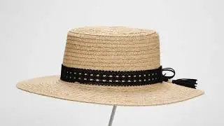 Best Vacation Hats | Women's Neutral, Raffia Gambler, Brim 3.25