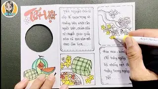 Thiết kế tờ gấp lớp 9 - mĩ thuật lớp 9 b&agrave;i 8 thiết kế tờ gấp - vẽ tờ gấp tết Việt - KCart3