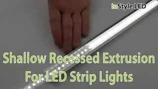 LED Tape Profile - Shallow Recessed Extrusion for LED Tape