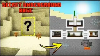 SECRET UNDERGROUND BASE IN MINECRAFT. #Shorts