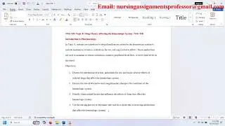 NSG 318: Topic 8: Drug Classes Affecting the Hematologic System / Introduction to Pharmacology