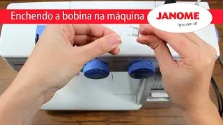 Enchendo a bobina nas máquinas mecânicas da Janome