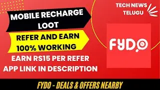 Free Recharge Loot - Fydo Referral Code - XELFZ - Refer and Earn New App - Tech News Telugu