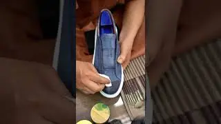 Gifennse | Handmade leather Blue Sneaker making process #sneakers #shoes #usa  #leather L