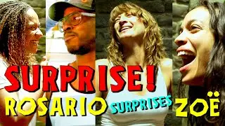 Rosario Dawson surprises Zoe Bell w/ Tracie Thoms - Ahmed Best - BEHIND THE SCENES
