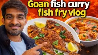 Goan Fish Curry and Fish fry Vlog | Seafoodcity | Chicago | Mackerel | Bangda  Rava fry | Telugu