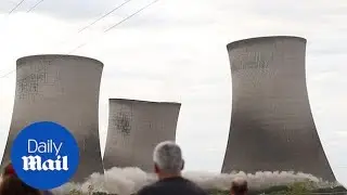 Cooling down: Didcot Power station demolished in 10 seconds