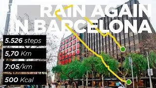 26 01 28 — Drassanes → Casanova → Balmes → La Rambla (rain) | 5.7 km at 7:05/km