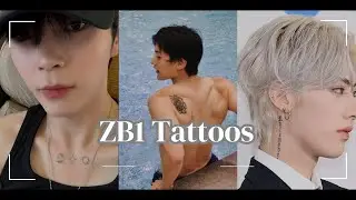 Zerobaseone members with tattoos #zb1 #rickyzb1 #seokmatthew #hanbin #kimjiwoong #tattoos #celebrity