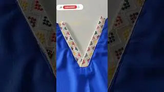 Latest V neck design cutting and stitching easy method #appleblossom #vneckdesign