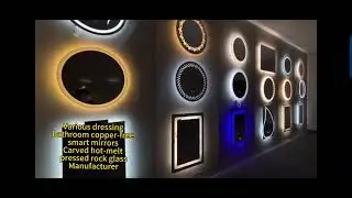 Various dressing bathroom copper-free smart mirrors Carved hot-melt pressed rock glass
