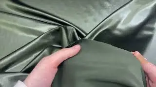 Wet Look Viscose Twill Suiting- Seaweed Green #14005