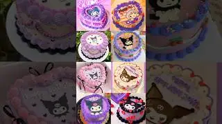 😱😱 Kue KUROMI yg cantik&sup2; 🥳... 💕 #pilihyangmana #pilih #cake #sanrio #short