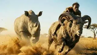 Life Million Years Ago | Prehistoric Rider Escapes a Charging Rhino