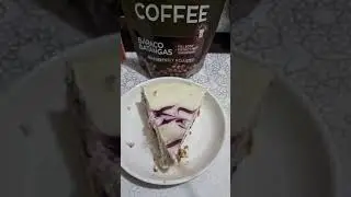 A slice of bluecheese cake makes my brewed coffee complete#shorts