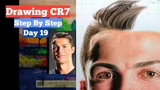 How to Draw Cristiano Ronaldo (CR7) | Realistic Colour Pencil Portrait Step-by-Step | Day 19