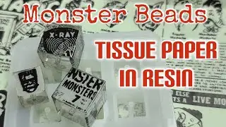 #27 DIY Monster Beads Tissue Paper In Resin