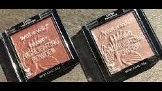 Wet and wild highlighter crown of my canopy and Precious Petals highlighter