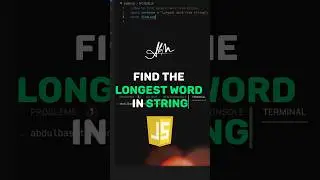 Find longest word in string | Interview Question & Algorithm | Javascript | 