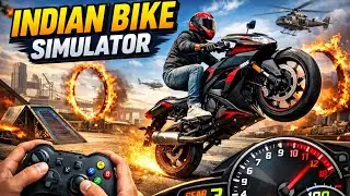 🇮🇳🏍️ Indian Bike Stunt Gameplay on Impossible Mega Ramp 😱🔥