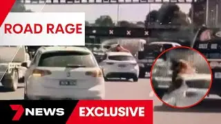 Road rage madness on the Tullamarine Freeway &ndash; strangers step in to help | 7 News Australia
