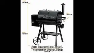 BIG HORN OUTDOORS Pellet Grill & Smoker, Wood Pellet Grills with 700 Sq. In. Cooking Area