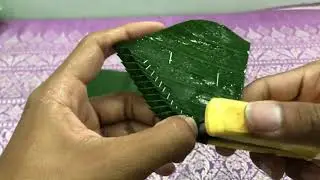 วิธีการเย็บแบบบัว (แมงดา) บ้านใบตองการละคร