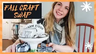 DIY DOLLARTREE FALL DECOR 2020 | Farmhouse Fall Tiered Tray | DIY BOX CRAFT SWAP