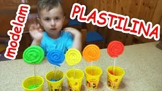 Plastilina Colorata pentru Copii Modelam Lollipop Plasticine for kids
