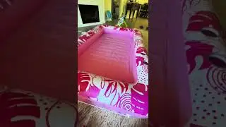 Inflate your fun: versatile pool float vibes #inflatablepool #pinkpool