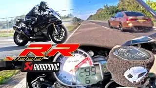 BMW S1000RR with AKRAPOVIC sounds INSANE at 299km/h!