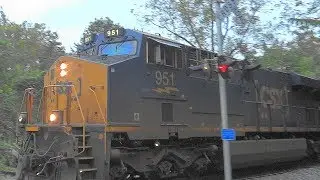 CSX Autorack Train Over New Grade Crossing