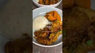 Orange Wings 🍊#orangechicken #orangewings #chickenwings #wings #dunkedwings #crispywings #stickywing
