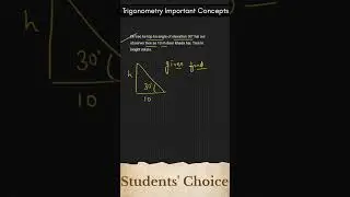 Trigonometry, Application of Trigonometry, Height and Distance Important Concept #cbse