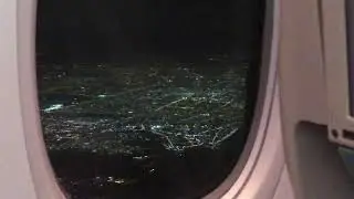Night Dubai from plane