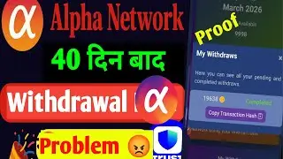 Alpha Network Withdrawal Proof 😱 | 40 दिन बाद पैसा आया या Scam?