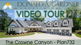 Hillside walkout house plan with five bedrooms and a three car garage | The Crowne Canyon