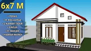 Desain Rumah Sederhana 6x7 Meter dengan 2 Kamar Tidur