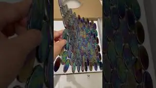 Oval Iridescent Glass Mosaic Tiles | Modern Bathroom & Kitchen Wall Design