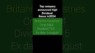 Top company declear high Dividend Bonus stock Updates