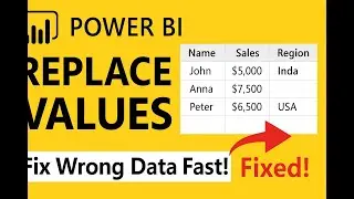 Replace Values in Power BI | Clean Wrong Data Fast. Replace Missing or Wrong Values. Fix Data Error.