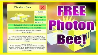 How To Get A FREE Photon Bee In Bee Swarm Simulator
