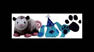 Opossum & Blue Playing Blue's Clues (Come To Blue's Birthday Book)