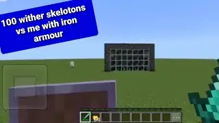 100 wither skelotons vs 1 player with iron armour