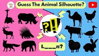Guess the Animal by Shadow! 🦁🐘 | Wild/Farm Animals Fun Quiz