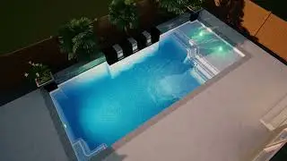 Lucket moder swimming pool